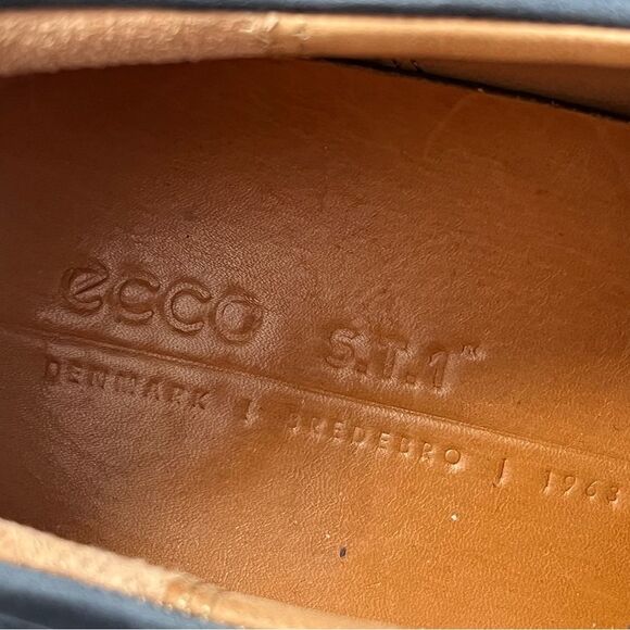 Ecco S.T.1. Hybrid Blue Suede Oxfords 10-10.5 - Picture 3 of 9